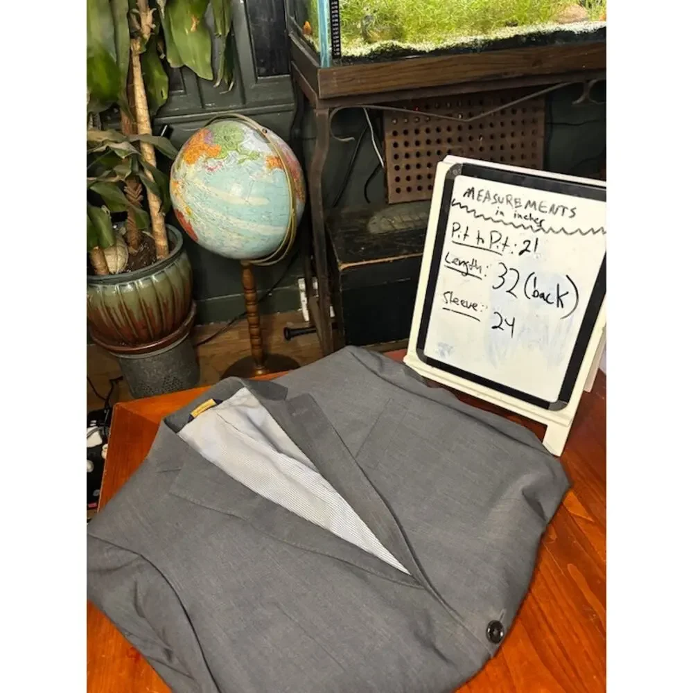 Brooks Brothers Explorer Regent Blazer Mens Gray Wool Suit Jacket size 42